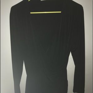 NY and Co Black Wrap Blouse (3)